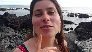 free sex education from my seductive stepmom on a public beach