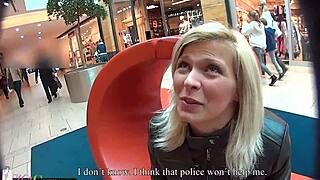 Young Czech girls masturbating in public at the mall.