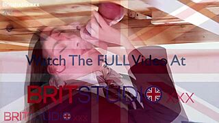 naughty uniformed brunette ellie milks a cock at the milking table