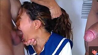 Ruby Dominated by Friends Fucking Her Throat