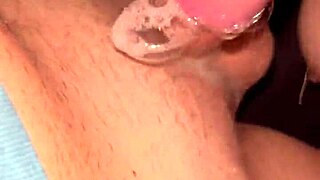 Blowing bubbles during a throat activity with her