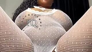 Watch freakyqueennxx ride long dildo cowgirl style boobs bouncing