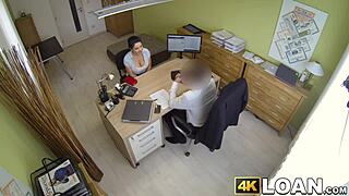 Busty Amateur Anally Treated By Big Dicked Loan Agent!