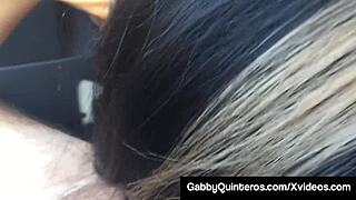 Dick Sucking Mexican Milf Gabby Quinteros Blows Cock In Car