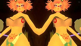 vtuber minnah mia dancing on cam, european hungarian babe teasing with her moves, provocative questions like wanna see more? in the chat, her body swaying seductively