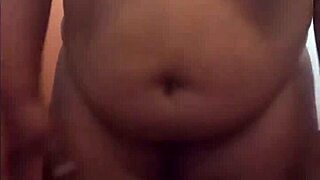 Wow, chubby girl strips and shows her big ass!