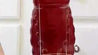 Feeling the thrill of XL Flint and Sleipnir with condom.