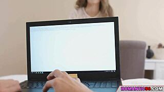 beautiful brunette college teen seduces me in a sensual erotic session