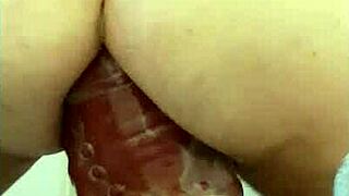 Feeling the thrill of XL Flint and Sleipnir with condom.