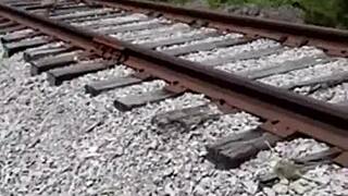 stripper gets shower from fisherman