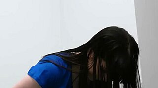 Look at those beautiful perky tits while her pussy gets penetrated!