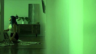 Blue Haired Girl Possessed By Alien