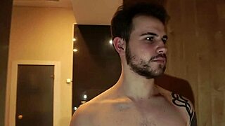 Curvy hottie meets stranger in public sauna