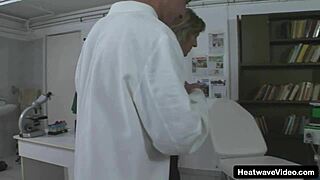 blonde in lingerie takes her mans cock deep inside her hairy pussy before she lies back and spreads her legs wide