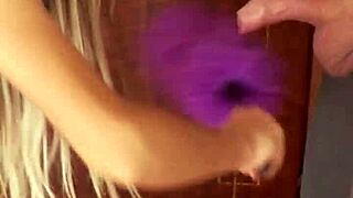 Good Maids Clean Floors, Great Maids Like Candie Cross Drop to Their Knees and Polish Cocks