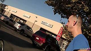 blonde big boobs and ass girl sammie spades pick up and seduce to hard casting fuck by big dick boy