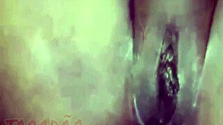 Boldly filling the whore's ass with hot cum after intense anal fucking