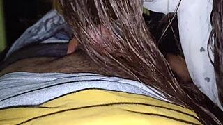 Collage girl Dipika giving deep throat blowjob