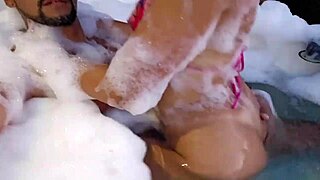 Hey, this latina milf wants to ride in the jacuzzi with creampie and cumshot