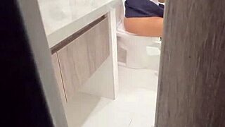 perverted stepfather follows big-assed stepdaughter to bathroom for rough fucking! 😈
