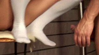 Intense fucking session with petite bar waitress in passionate encounter