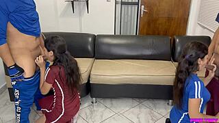 intercambio de novia con mi amigo leads to homemade doggy fucking