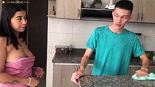 Emily fox performs household chores in spanish