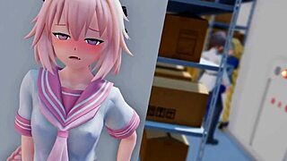 i watch astolfo cumming with his big cock