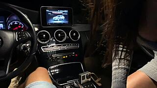 Passionate Russian Couple Performs Blowjob In Mercedes Benz Car Publicly In The Woods