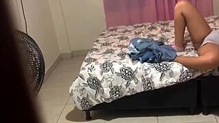 A Steamy Encounter With Stepson Fingering Pussy In Room, Then Deep Penetration.