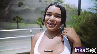 In the Peruvian jungle, busty teen Andrea Andrade gets caught by a fake trainer who takes advantage of her