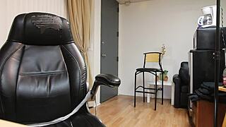 dayanara gives footjob and choking deepthroat to skinny slut