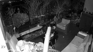 Markus caught jerking and cumming loudly on spy cam outdoors