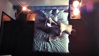 Hidden camera captures a femdom fantasy scene.