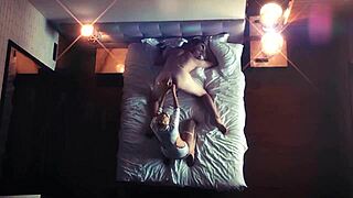 Hidden camera captures a femdom fantasy scene.