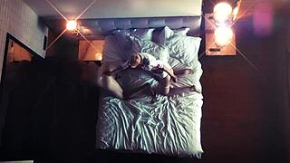 Hidden camera captures a femdom fantasy scene.