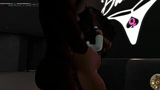 Second Life Black Man Fucks Asian Woman On Couch