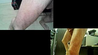 amateur solo girl masturbates with dildo and cums on her legs in homemade video