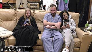 i blsted jasmine rose's thigh with cum in the hospital