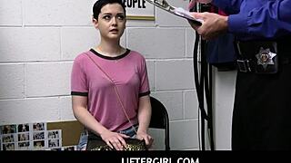 officer jack finds vibrator in jade valentine's purse and punishes her for stealing!