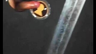 redhead whore punished with cock in mouth at swing house then cuckold fucks pussy bareback and cums inside