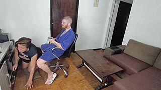 Step Son Playing Video, Sex Is Better