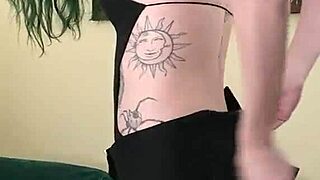 Kit Summers returns in a cute 18+ black bodysuit and gothic miniskirt