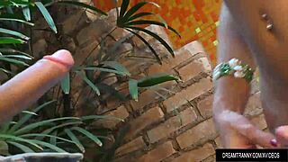 I, sultry tranny Nicolly Pantoja, caught a peeping tom and made him blow me