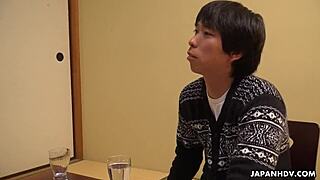 Japanese Sara Saijo with step uncle in oral sex! Uncensored action!