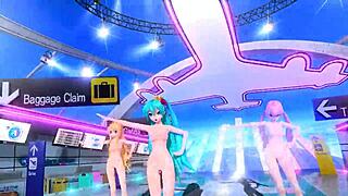 Hatsune Miku Rin & Luka Tricolore Airline Project Diva Nude Mod Full Nude