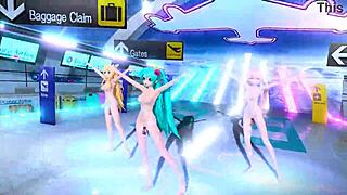 Hatsune Miku Rin & Luka Tricolore Airline Project Diva Nude Mod Full Nude