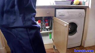 does the classy milf want the plumber to pound her?