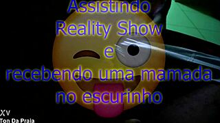 watching a reality show in the dark with african amateurs