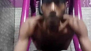 I am using the machine in the gym for my workout.